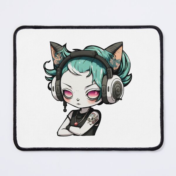 Item preview, Headphone Cats | Kawaii Headphone Cats | Anime Cats | Kawaii Cats | Chibi Cats | Headphone Cats 007 designed and sold by Catcosm.