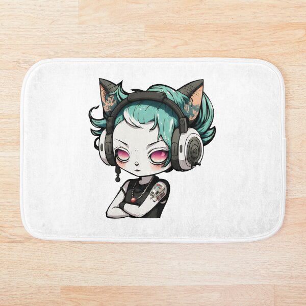 Item preview, Headphone Cats | Kawaii Headphone Cats | Anime Cats | Kawaii Cats | Chibi Cats | Headphone Cats 007 designed and sold by Catcosm.