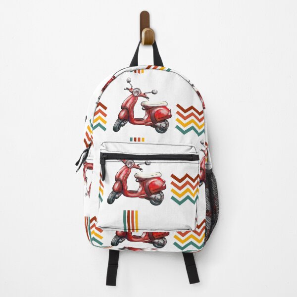 Item preview, Retro Red Scooter Pattern on White designed and sold by Violet Grant.