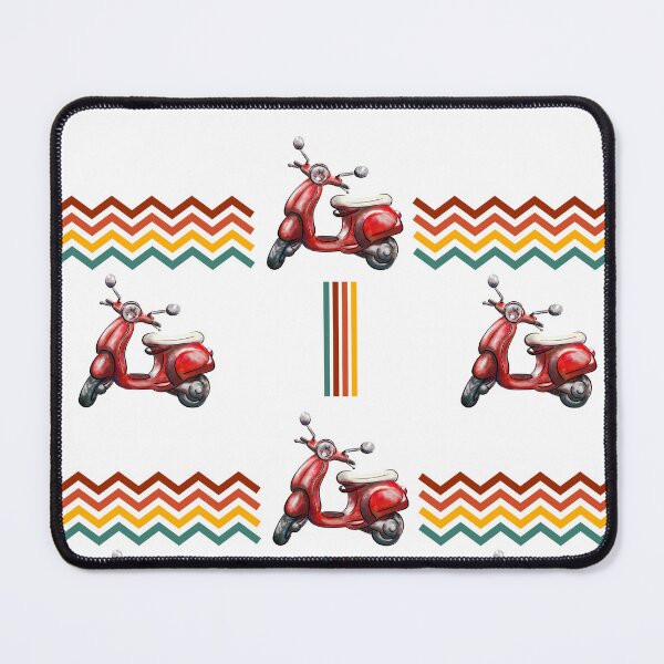 Item preview, Retro Red Scooter Pattern on White designed and sold by Violet Grant.