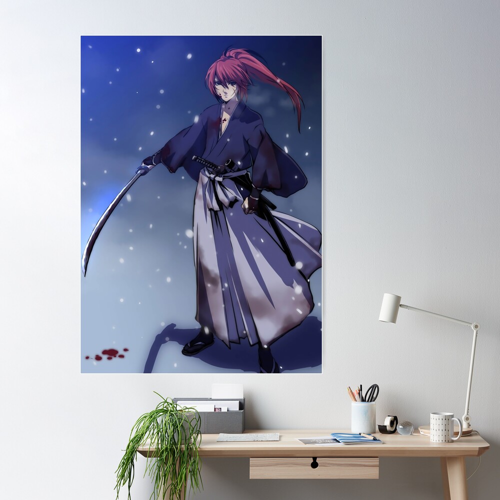 Himura Kenshin Rurouni Kenshin Anime Waifu Poster for Sale by tamikabee