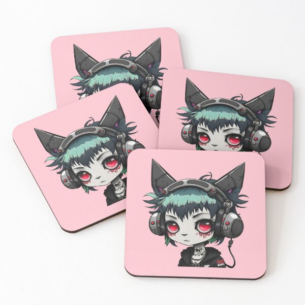Item preview, Headphone Cats | Kawaii Headphone Cats | Anime Cats | Kawaii Cats | Chibi Cats | Headphone Cats 010 designed and sold by Catcosm.