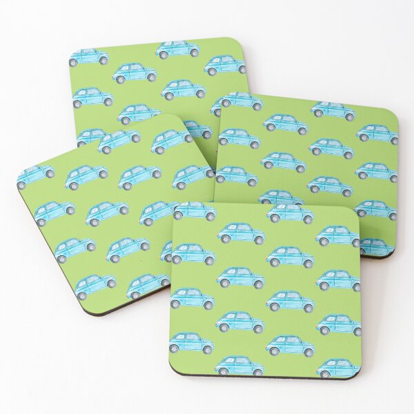 Item preview, Retro Blue Car on Bright Green designed and sold by Violet Grant.