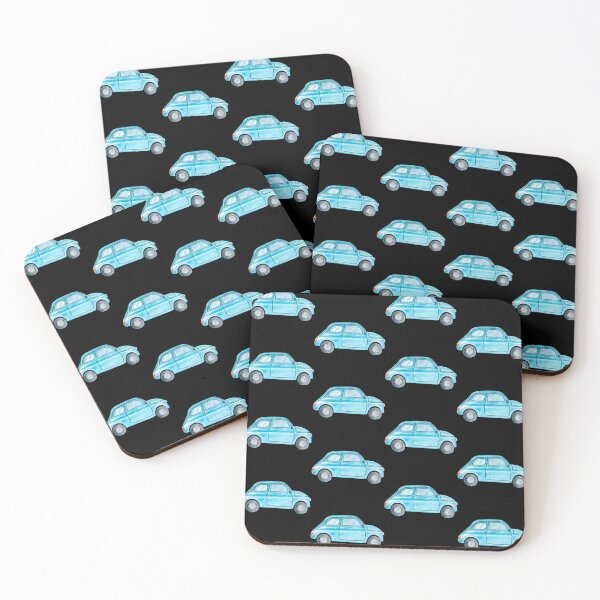 Item preview, Retro Blue Car on Black designed and sold by Violet Grant.