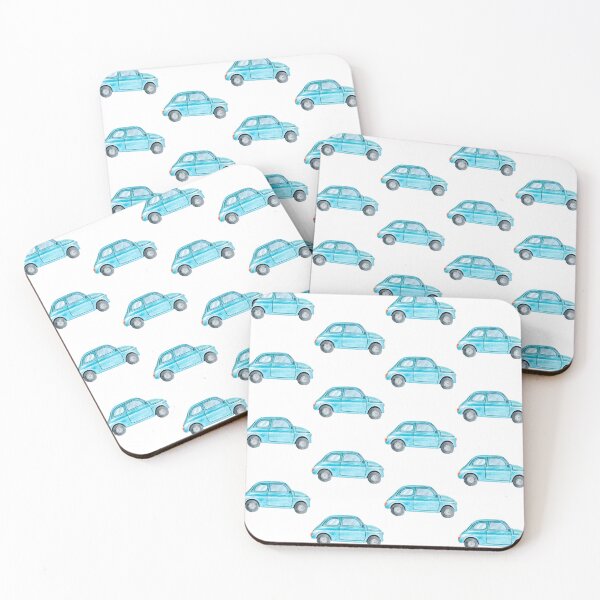 Item preview, Retro Blue Car on White designed and sold by Violet Grant.