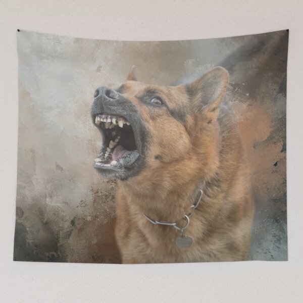 Item preview, Angry German Shepherd 02 designed and sold by Elisabeth Lucas.
