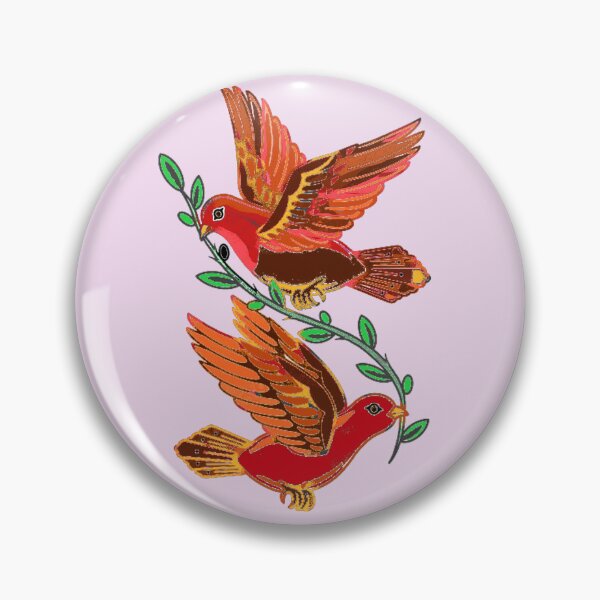 Item preview, Two Birds Watercolor Tattoo Flash designed and sold by thelivingrp.
