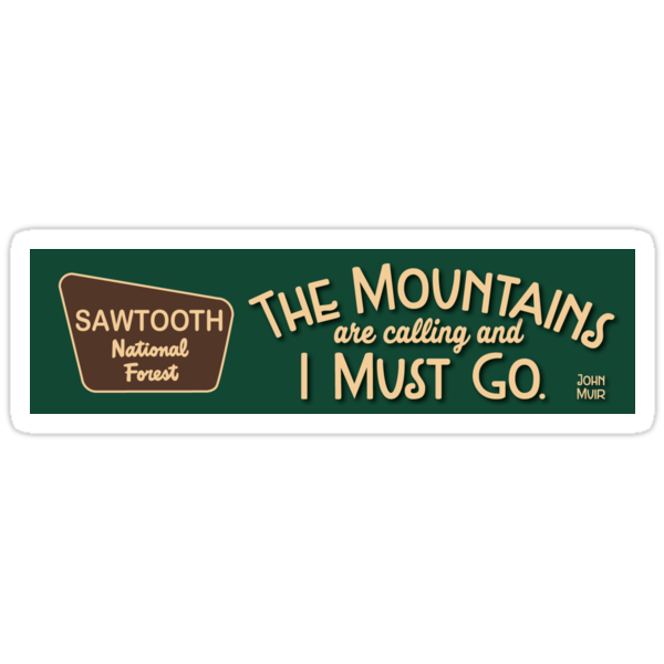 Sawtooth National Forest Bumper Sticker Stickers By Ginkgotees Redbubble