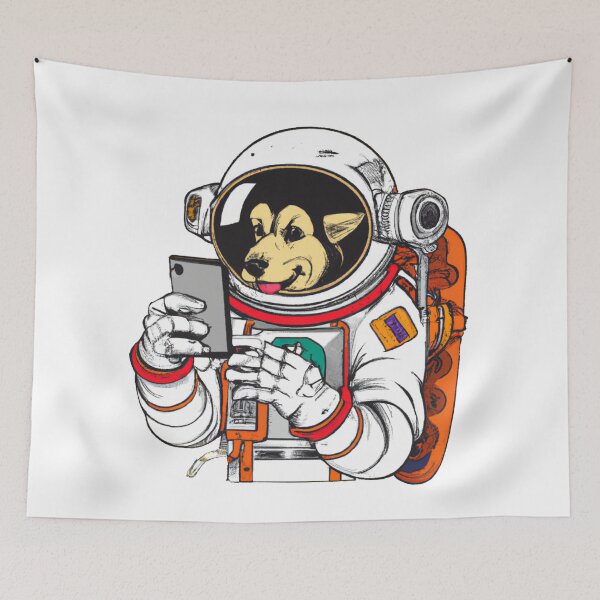 Item preview,  Dog Astronaut Holding A Phone designed and sold by JOY STORE 45.