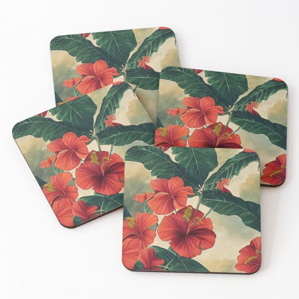 Item preview, Florally Red Hibiscus designed and sold by Patternifico.