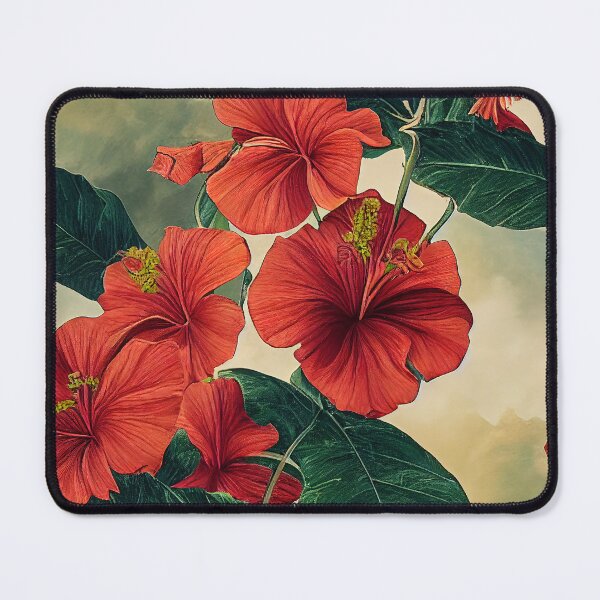 Item preview, Florally Red Hibiscus designed and sold by Patternifico.