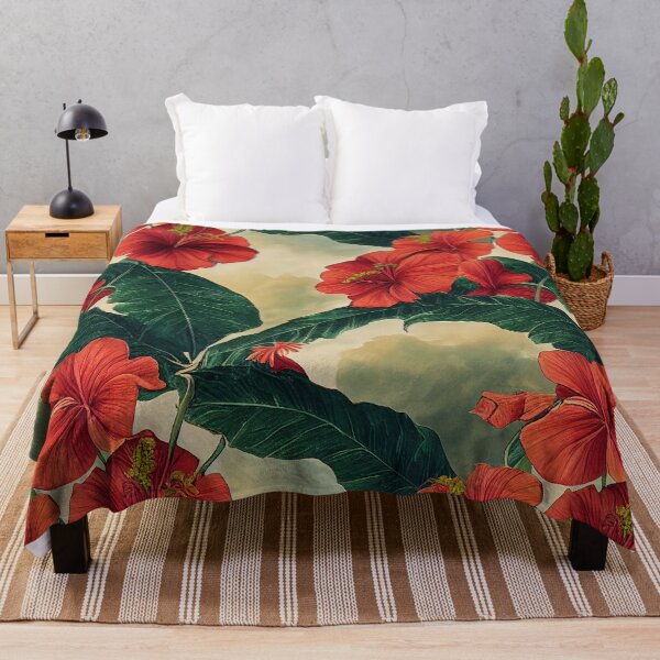 Item preview, Florally Red Hibiscus designed and sold by Patternifico.