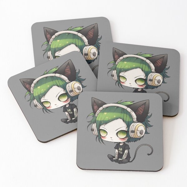 Item preview, Headphone Cats | Kawaii Headphone Cats | Anime Cats | Kawaii Cats | Chibi Cats | Headphone Cats 015 designed and sold by Catcosm.