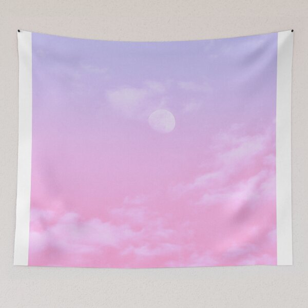 Item preview, white clouds in pink and blue clouds designed and sold by mahmoudfarrag.