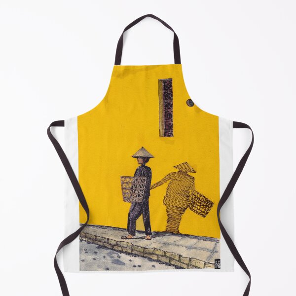 Item preview, Market Salesman In Hoi An Vietnam Illustration designed and sold by Wall-Art-Sketch.
