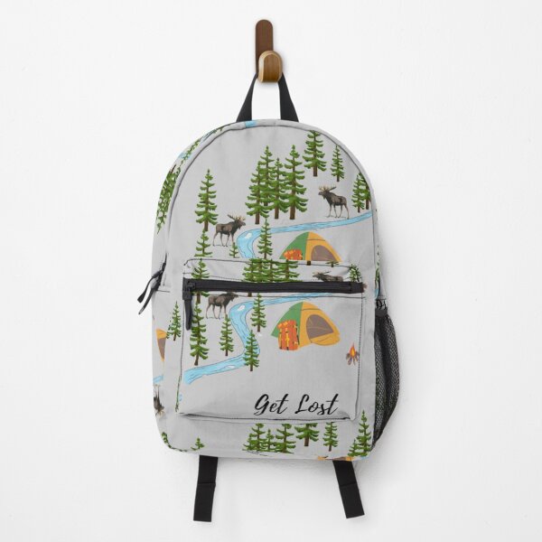 Item preview, Get lost camping, moose at the river designed and sold by TouchofAlaska.