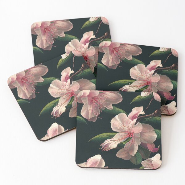 Item preview, Florally Pink Rhododendrons designed and sold by Patternifico.