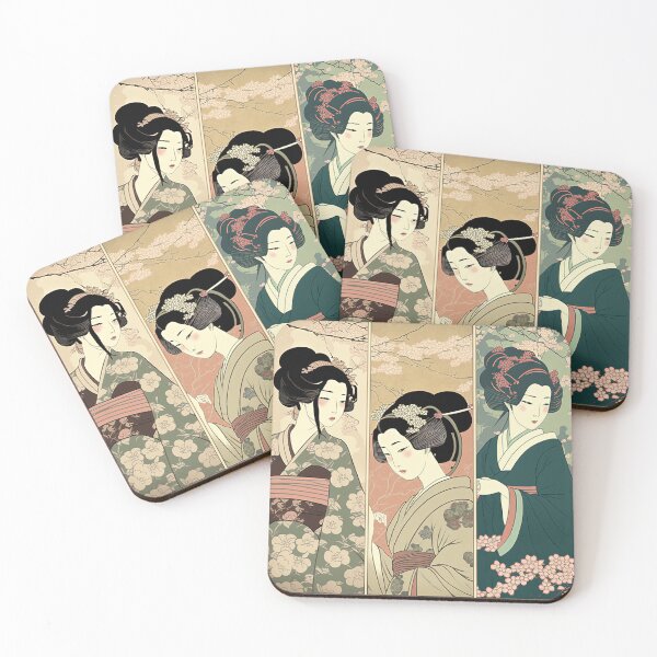Item preview, Pretty Geisha Ladies designed and sold by BellasArtStudio.