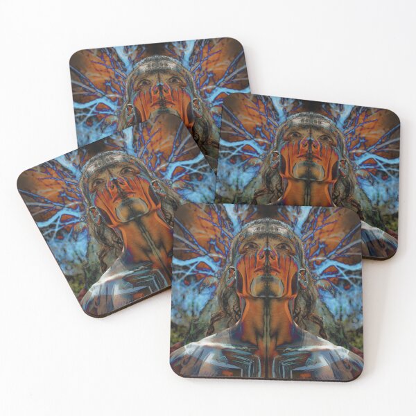 Item preview, Bodypainted native Ancestor Waiting for His Ascension to the Gods Of the New World designed and sold by tribaltrouble.