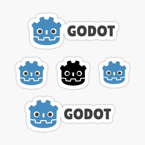 "Godot Sticker Set Godot Game Engine " Sticker for Sale by rbsupercool Redbubble
