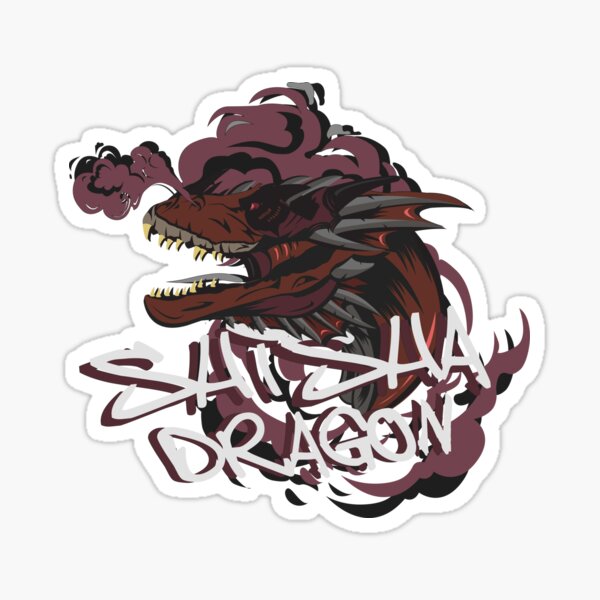 Raging Red Dragon Sticker