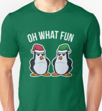 Oh What Fun Christmas Penguin Unisex T-Shirt