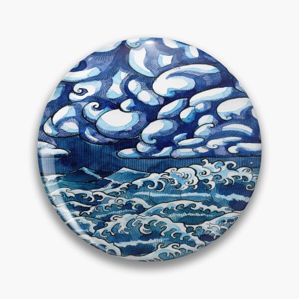 Item preview, Crashing Waves On Moonlit Night designed and sold by PotluckPrints.