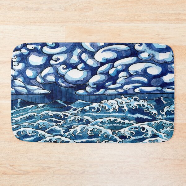 Item preview, Crashing Waves On Moonlit Night designed and sold by PotluckPrints.