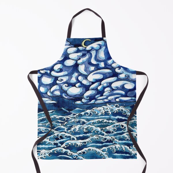 Item preview, Crashing Waves On Moonlit Night designed and sold by PotluckPrints.