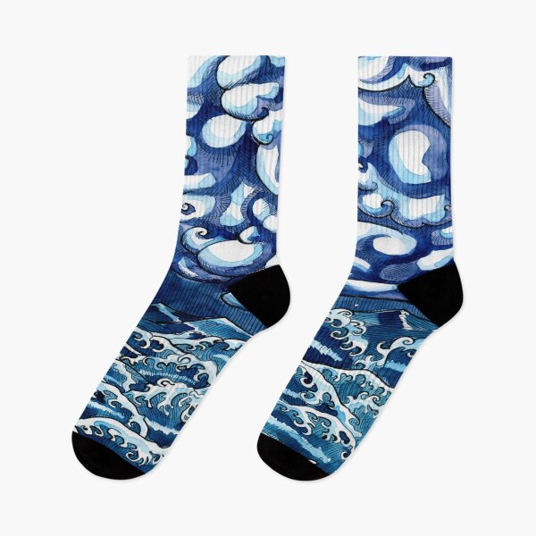 Item preview, Crashing Waves On Moonlit Night designed and sold by PotluckPrints.