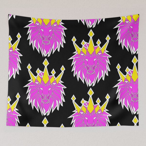 Item preview, PINK LION KING WITH GOLDEN CROWN designed and sold by the Zarock Shop.