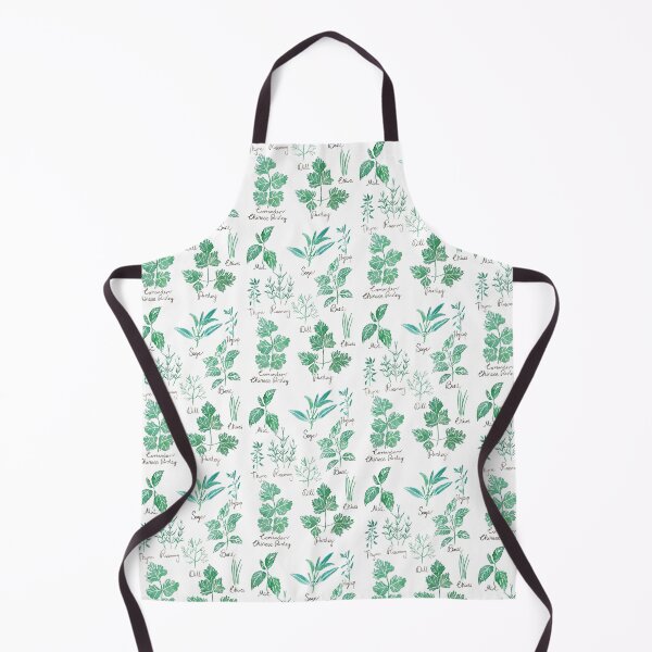 Item preview, green herbs leaves family watercolor designed and sold by ColorandColor.