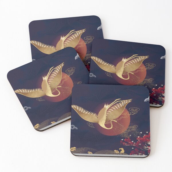 Item preview, Golden Japanese Flying & Red Moon Elegant japan designed and sold by gani-75.