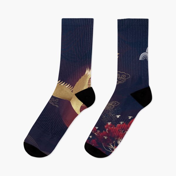Item preview, Golden Japanese Flying & Red Moon Elegant japan designed and sold by gani-75.