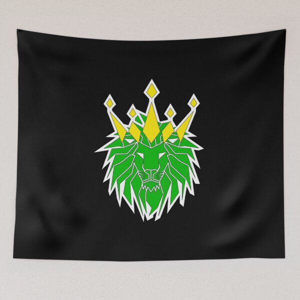 Item preview, GREEN LION KING WITH GOLDEN CROWN designed and sold by the Zarock Shop.