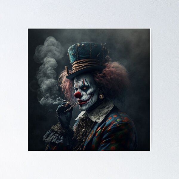 Scary Clown Wall Art for Sale