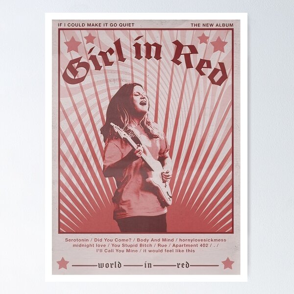 Girl In Red Posters for Sale | Redbubble