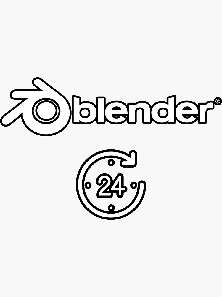 "Blender 24 Hours Blender All Day" Sticker for Sale by rbsupercool