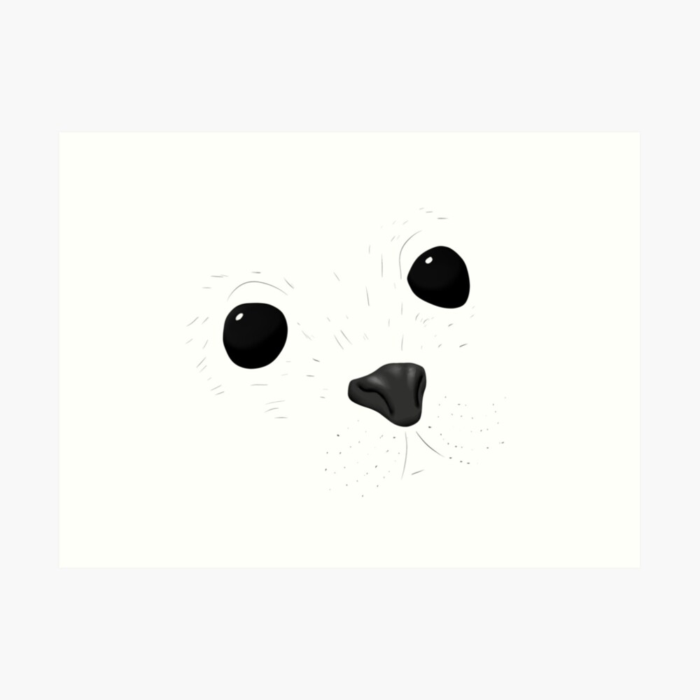 Cute Seal Face Art Print By Oscard Redbubble