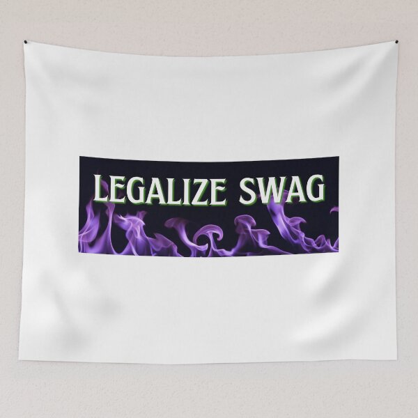 Item preview, Legalize Swag Purple Flames Bumper Sticker designed and sold by hyperfocusrach.