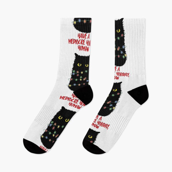 Item preview, Have A Mediocre Holiday Human Funny Christmas Cat Catmas designed and sold by TheInkElephant.