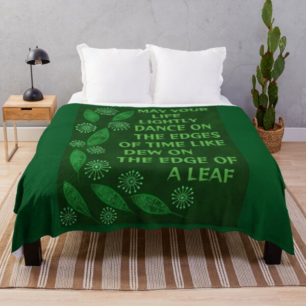 Item preview, Dandelion and Leaves Inspirational Quote - May Your Life Dance On The Edges Of Time Like Dew On The Edge Of A Leaf designed and sold by LethalPixieDust.