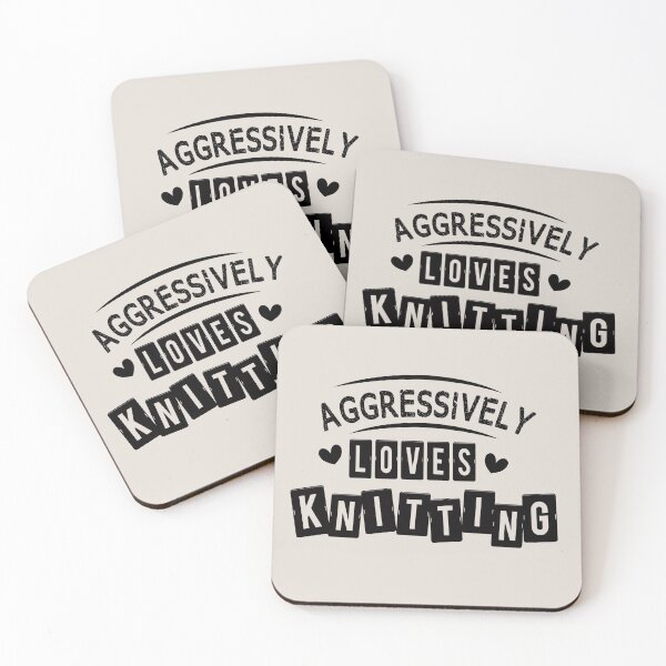 Item preview, Aggressively Loves Knitting Gift for Knitting Mom on Christmas Mother's Day Birthday designed and sold by JooArtPrints  ★★★★★.
