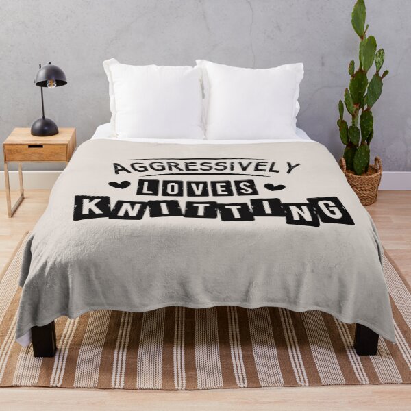 Item preview, Aggressively Loves Knitting Gift for Knitting Mom on Christmas Mother's Day Birthday designed and sold by JooArtPrints ★★★★★.