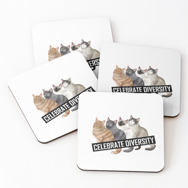 Item preview, Celebrate Diversity Cat Funny Graphic Design designed and sold by QuanJewelry.