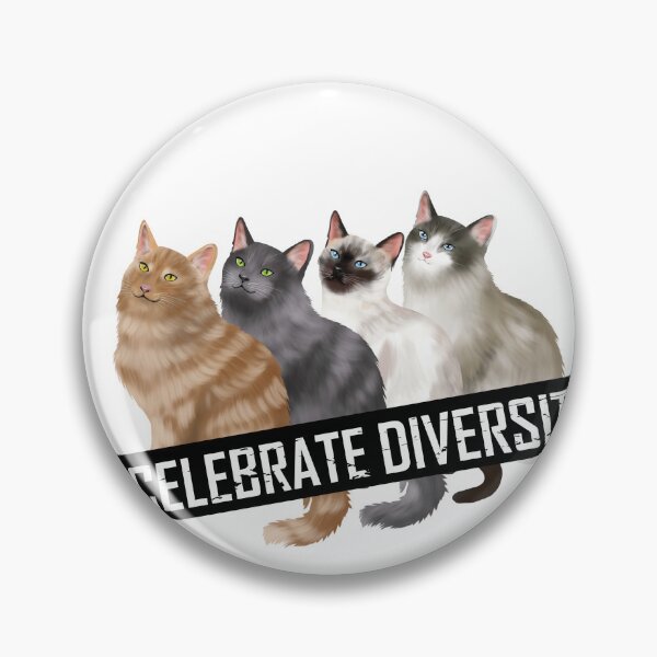 Artikelvorschau, Feiern Sie Diversity Cat Lustiges Grafikdesign entworfen und verkauft von QuanJewelry.