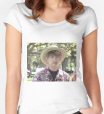 Jungkook Hawaii Grubby Boy Shirt and Others Women's Fitted Scoop T-Shirt