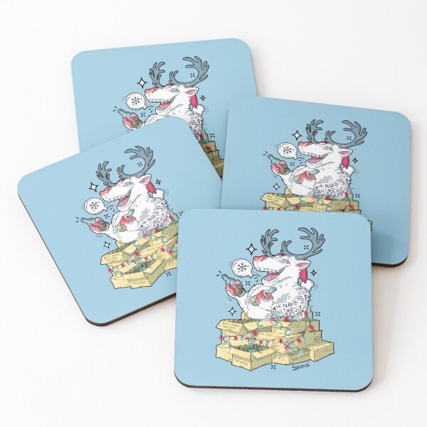 Item preview, Oh deer drunk reindeer celebrating Christmas designed and sold by SPIRIMAL.