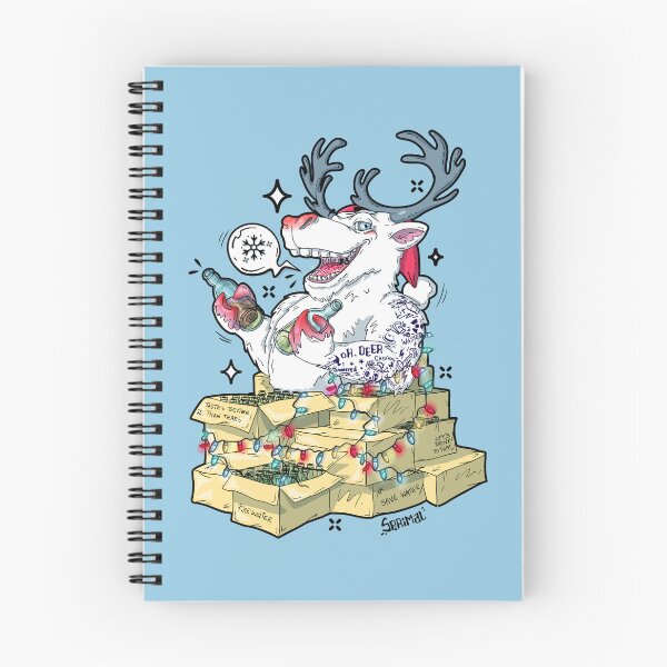 Item preview, Oh deer drunk reindeer celebrating Christmas designed and sold by SPIRIMAL.