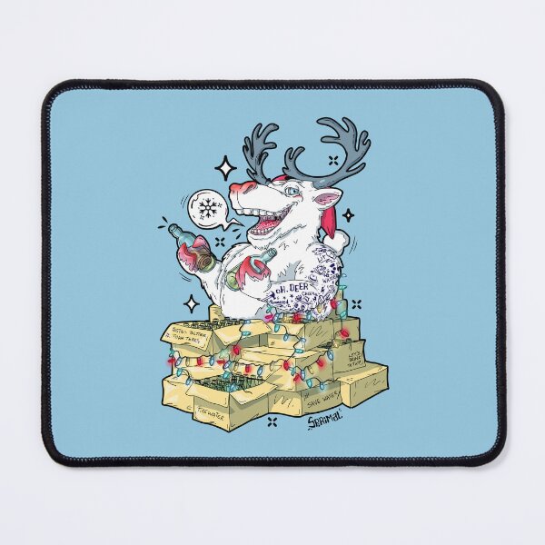 Item preview, Oh deer drunk reindeer celebrating Christmas designed and sold by SPIRIMAL.